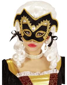 Mascherina da nobile veneziano con gemma e cinta per adulto