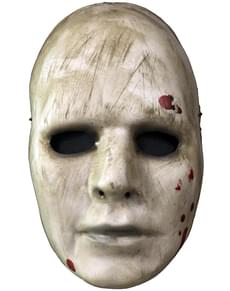 Hvit Blodig Galning Maske for Voksne