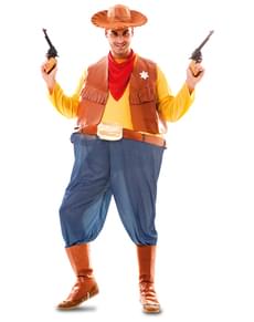 Tyk pistolmand kostume til mænd