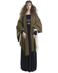 Cape paysanne médiévale verte femme