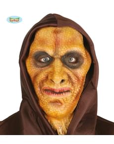 Maske Echsenmensch mit Kapuze aus Latex für Erwachsene