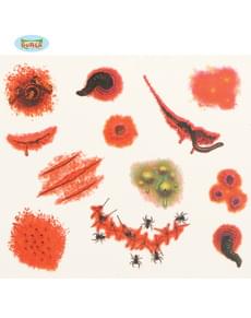 Zombie Wunden Tattoo Set