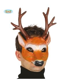 Demi masque cerf avec cornes en foam adulte