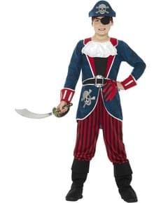 Déguisement pirate des 7 mers bleu enfant