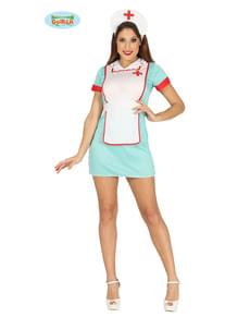 Krankenschwester Kostüm türkis für Damen