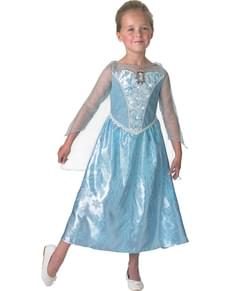 Costume Elsa La Reine des Neiges avec lumière et son en boîte vitrine fille