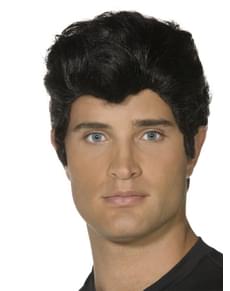 Braune Perücke von Danny aus Grease